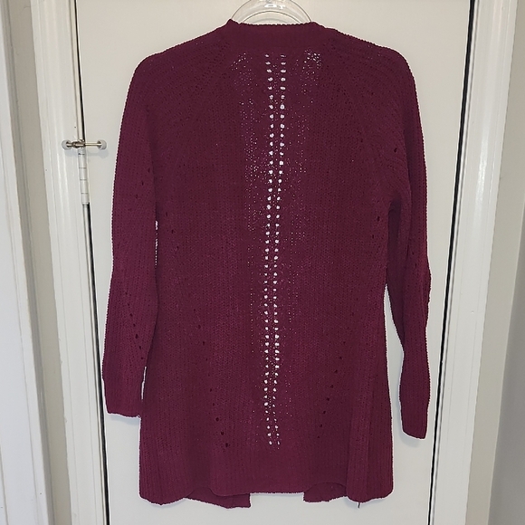 Members Mark Women's Purple Chenille Sweater Cardigan - Picture 4 of 4